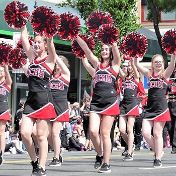 864 teamleader USA製 1lish poms amanda Pom Poms Cheerleading, 2 Pack Cheerleader Pom Poms Plastic
